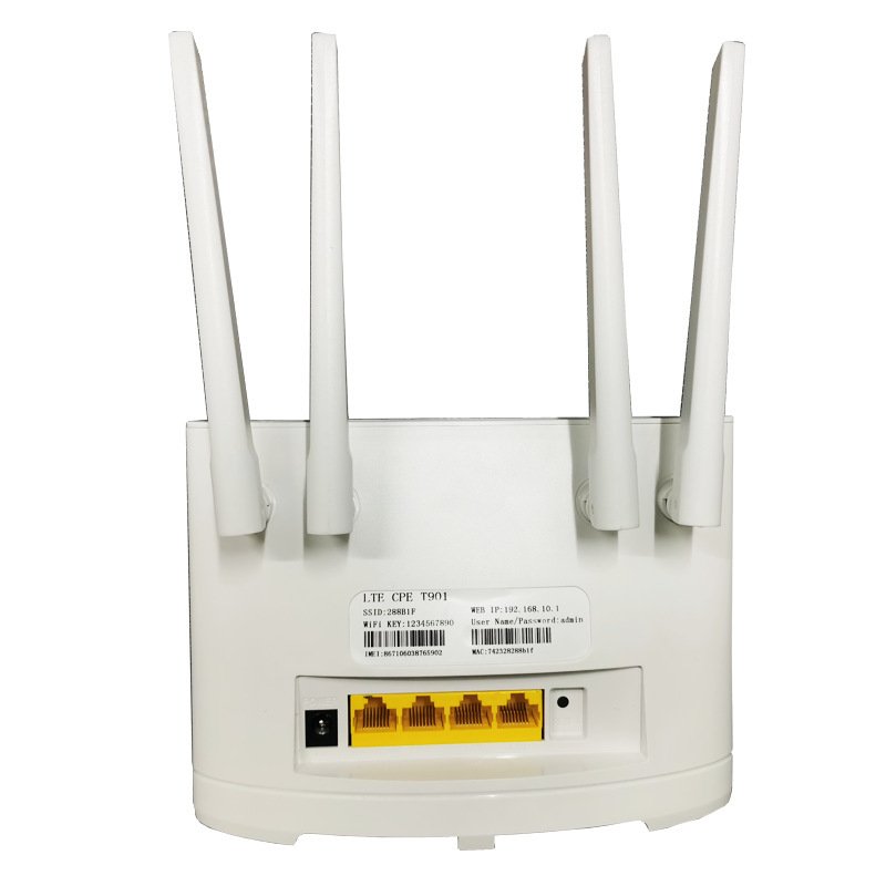 OEM High Gain Antennas Long Distance WiFi Coverage 4G LTE CPE Modem Internet SIM Card Slot 4*RJ45 Ports 2G 3G 4G WiFi Router